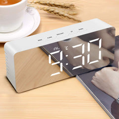 Digital Mirror Clock, Alarm Clock Table Office Clock