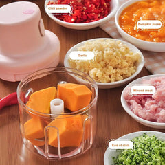 Electric Garlic/Ginger- Fruit-Vegetable Cutter -Meat Chopper- Food Supplement Machine Blender 250ml & 100ML - Chopper for Kitchen (Portable Garlic Crusher Machine (1Pcs)) (Copy) askddeal.com