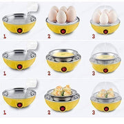 Plastic Mini Electric 7 Egg Poacher Steaming, Cooking, Boiling for Home,(Multicolour) askddeal.com