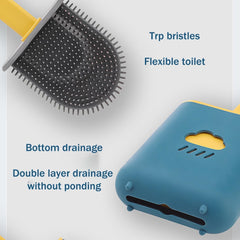 Silicone wall-mounted toilet brush